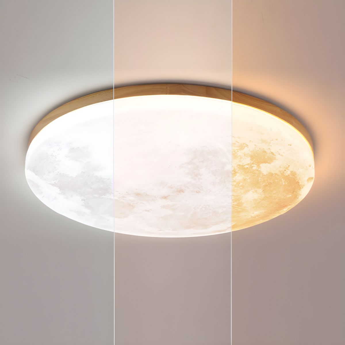 Lunaro Houten LED Plafondlamp