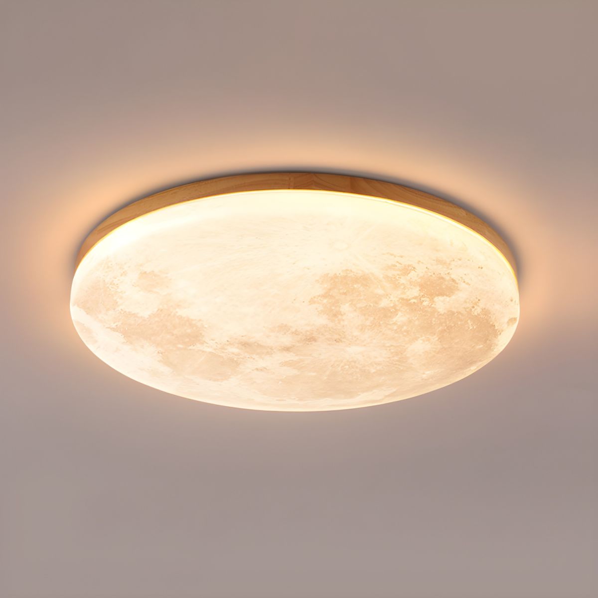 Lunaro Houten LED Plafondlamp