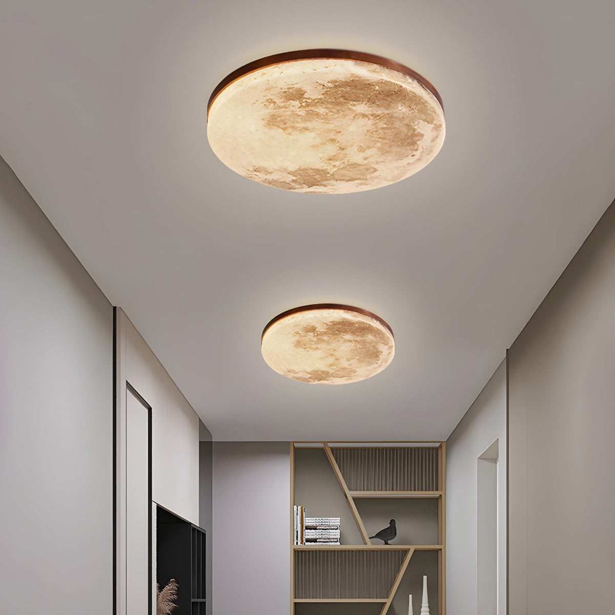 Lunaro Houten LED Plafondlamp