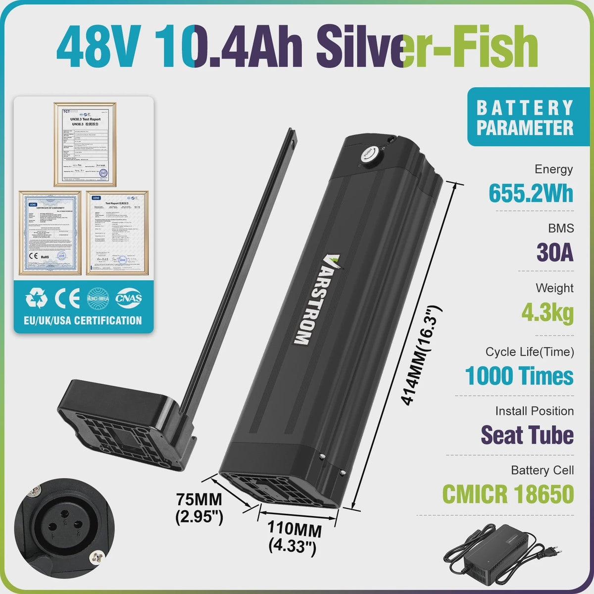 Lithium E-bike Accu
