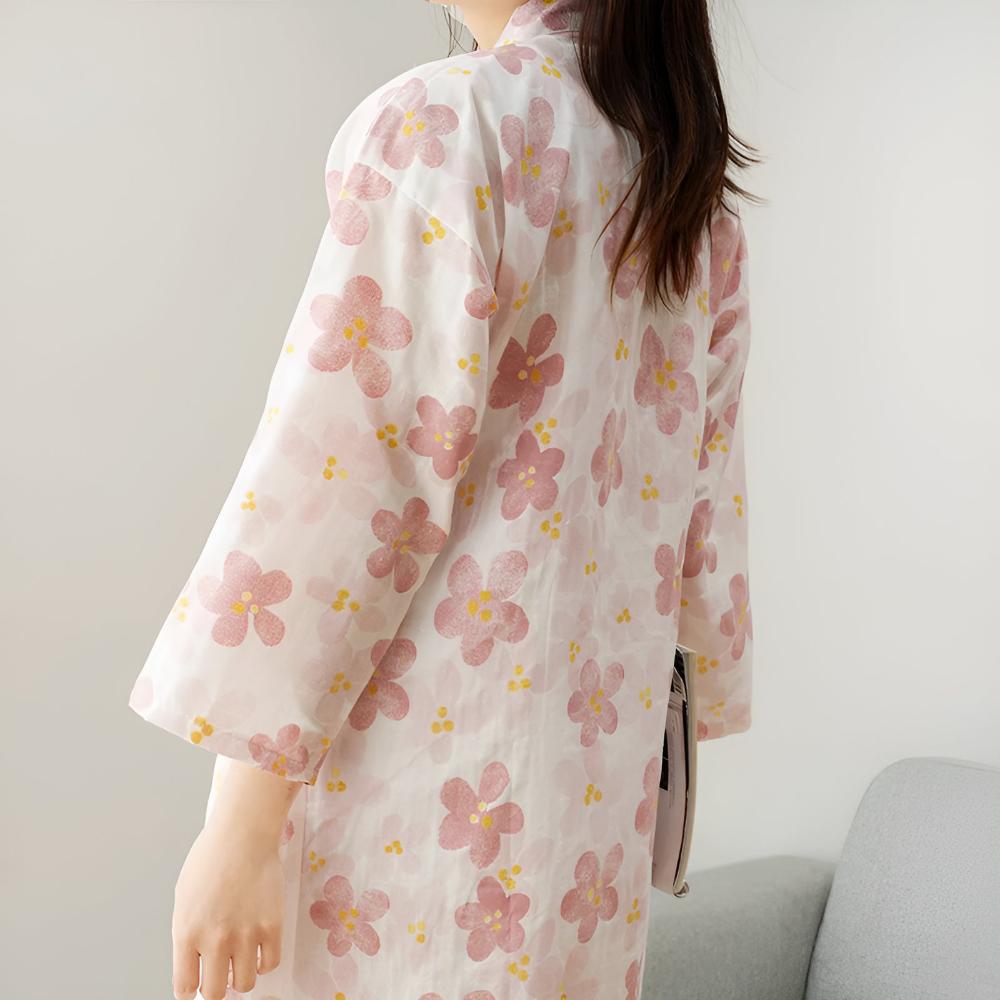Katoenen badjas met Japanse stijl