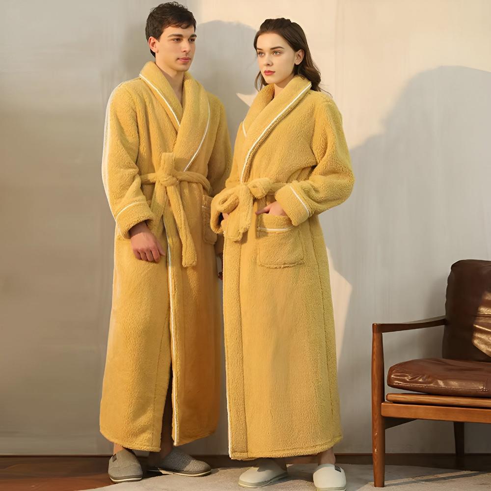Elegante flanellen badjas