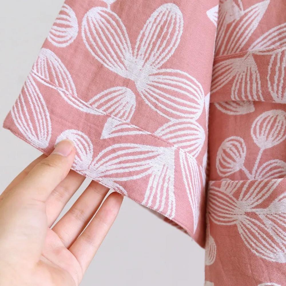 Zachte en Ademende Katoenen Kimono Badjas