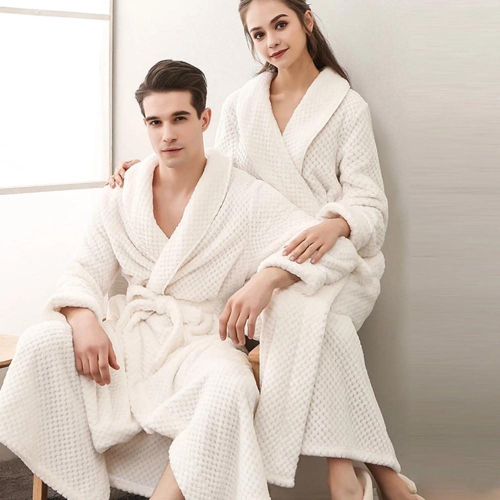 Elegante Fleece Badjas met Tailleband