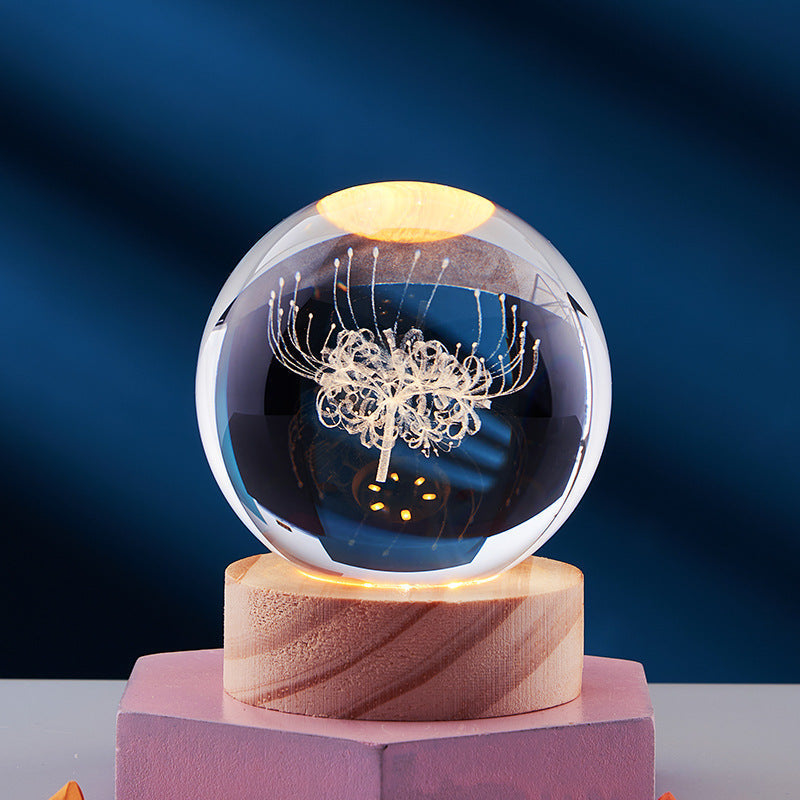 Kristallen Bol 3D Led-Nachtlamp