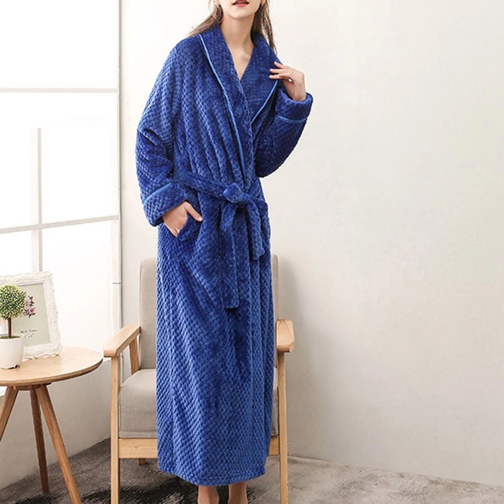 Elegante Fleece Badjas met Tailleband