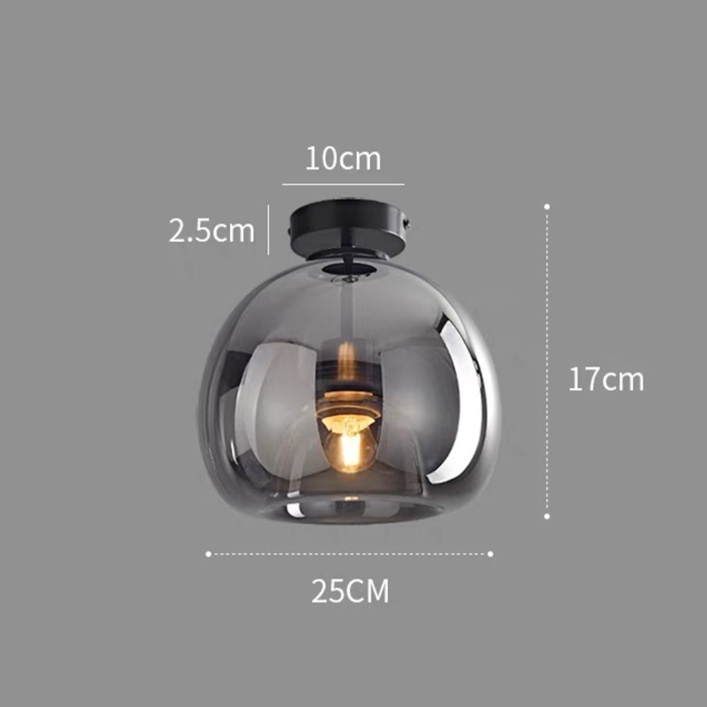 Glazen retro plafondlamp