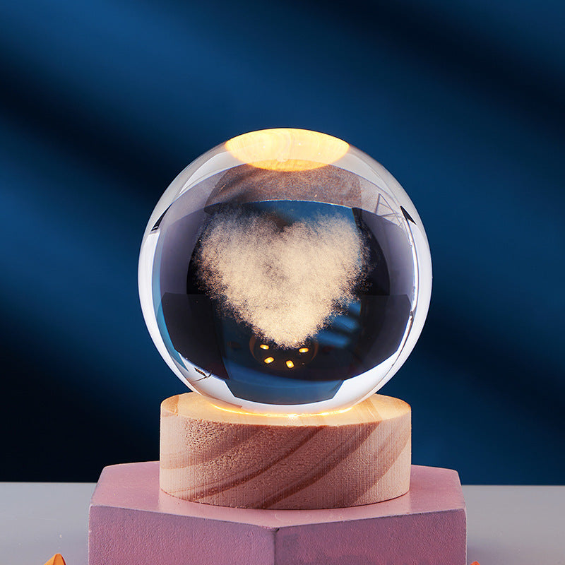 Kristallen Bol 3D Led-Nachtlamp
