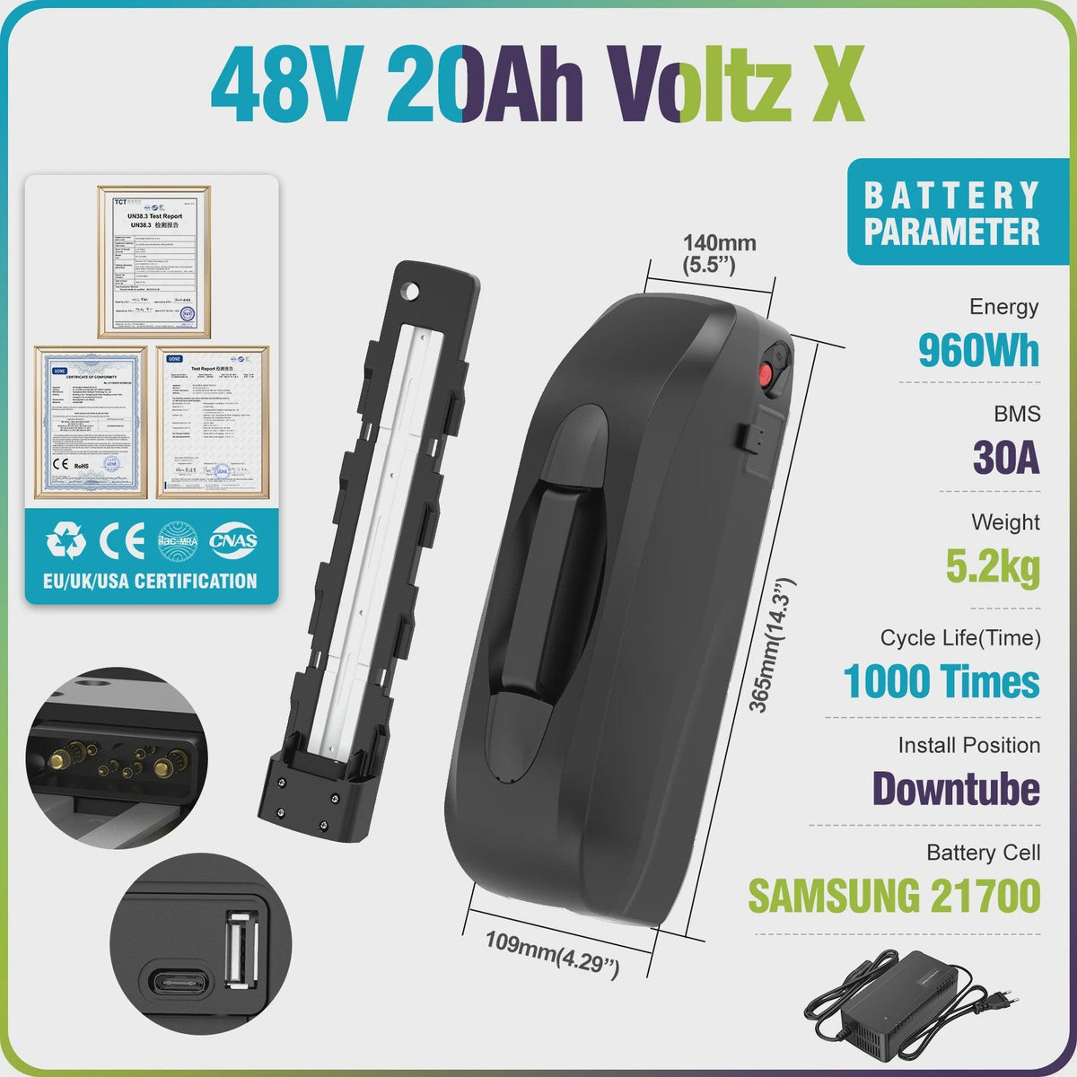 Lithium E-bike Accu