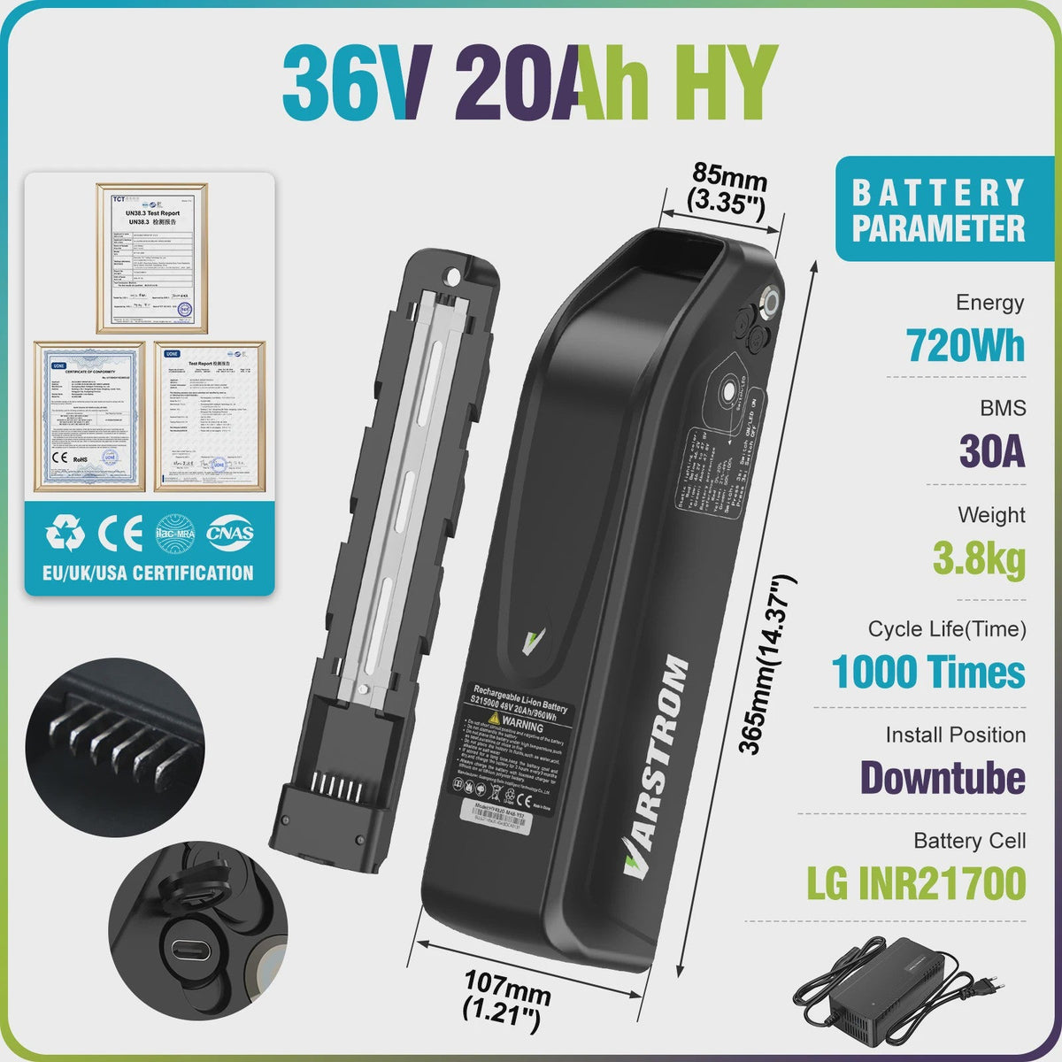 Lithium E-bike Accu