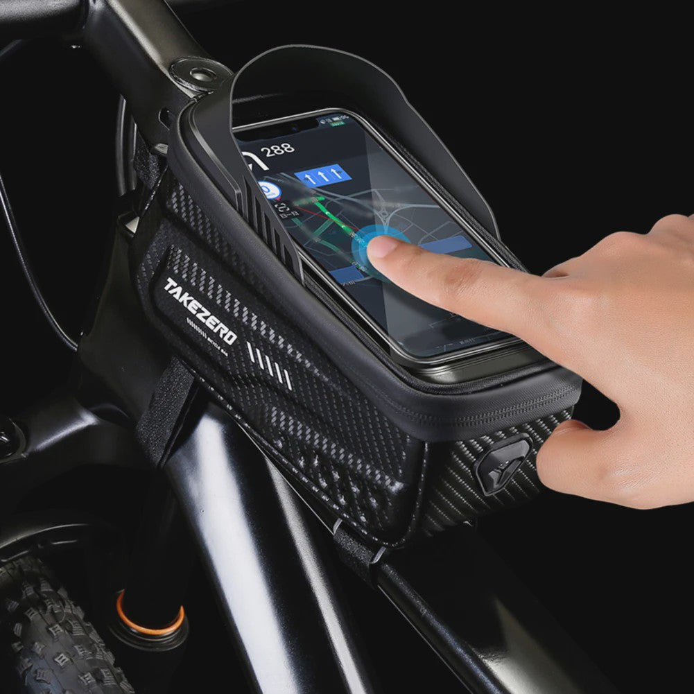 Waterdichte fietstas met touchscreen telefoonhouder