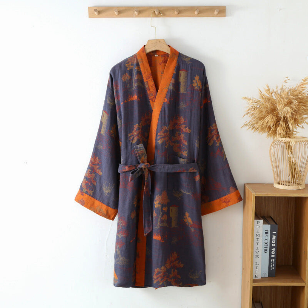 Luxe katoenen kimono badjas