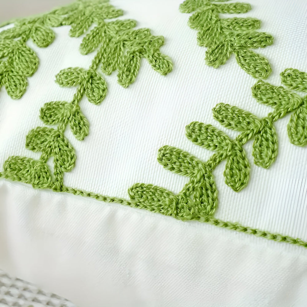 LeafLuxe Kussenhoes Met Bladerpatroon