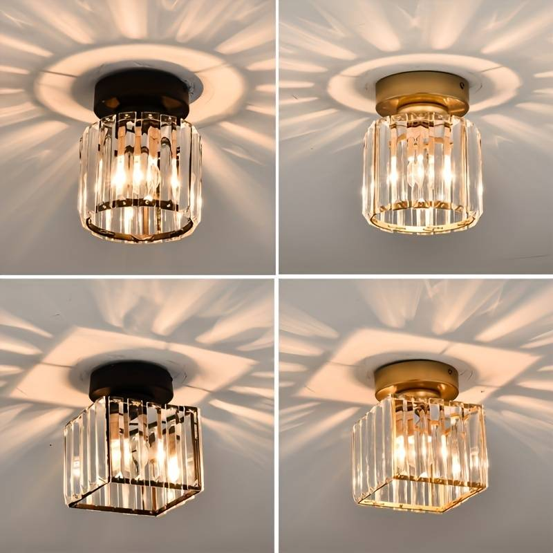 Kristallen Plafondlamp met Messing Accent