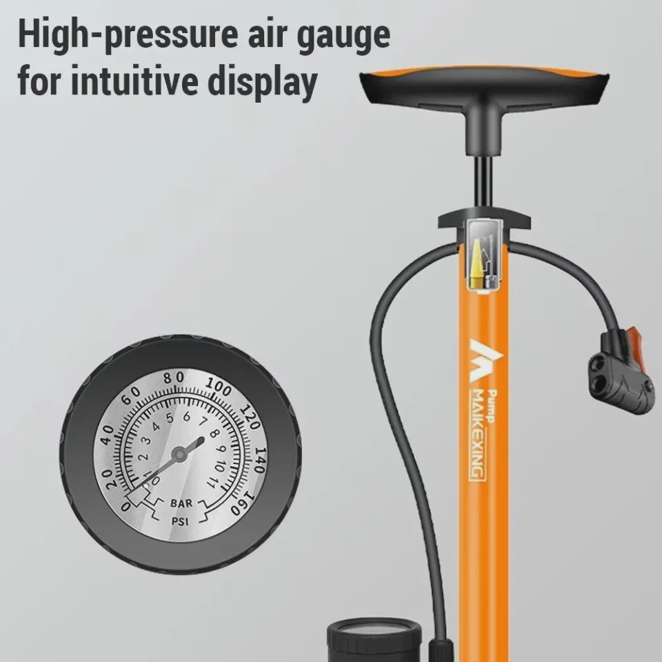 Draagbare Fietspomp met Manometer