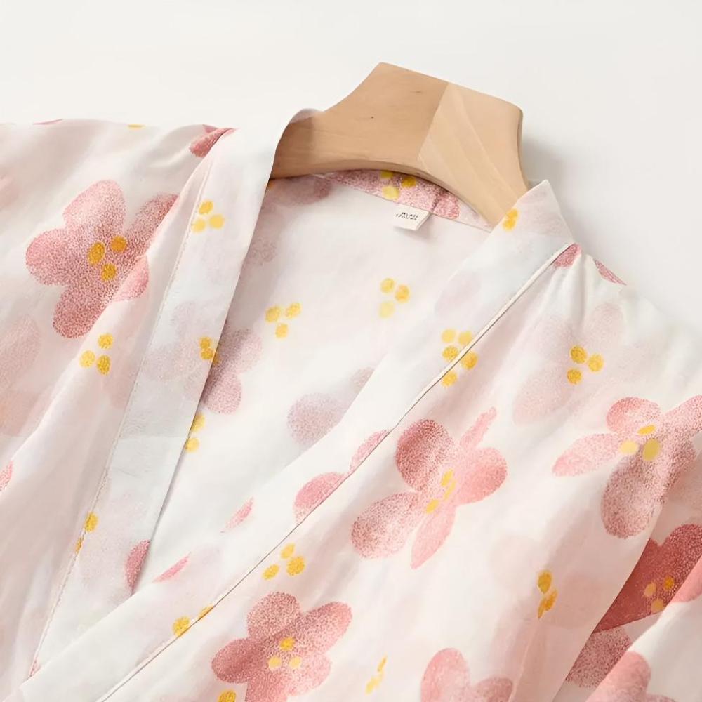Katoenen badjas met Japanse stijl