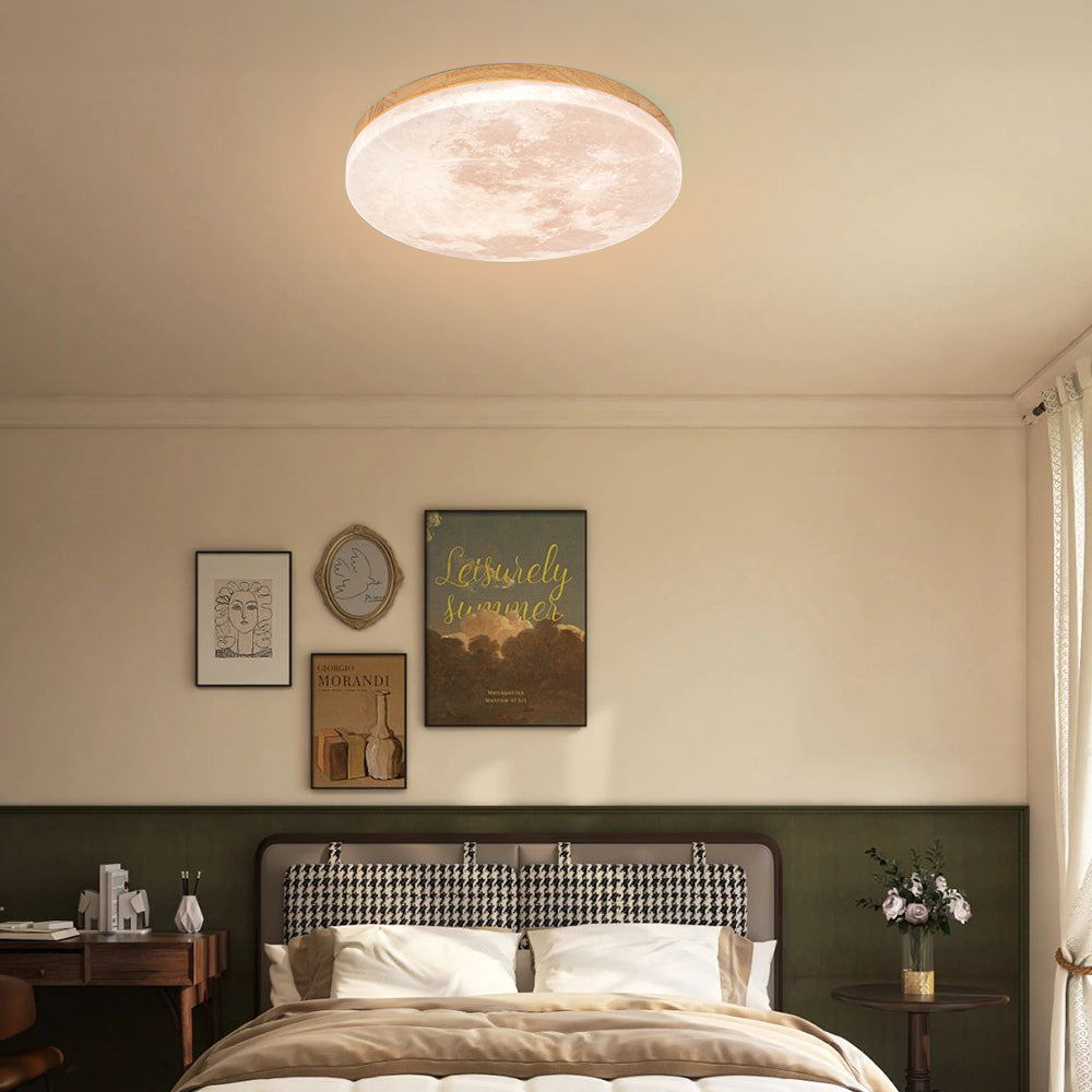Lunaro Houten LED Plafondlamp