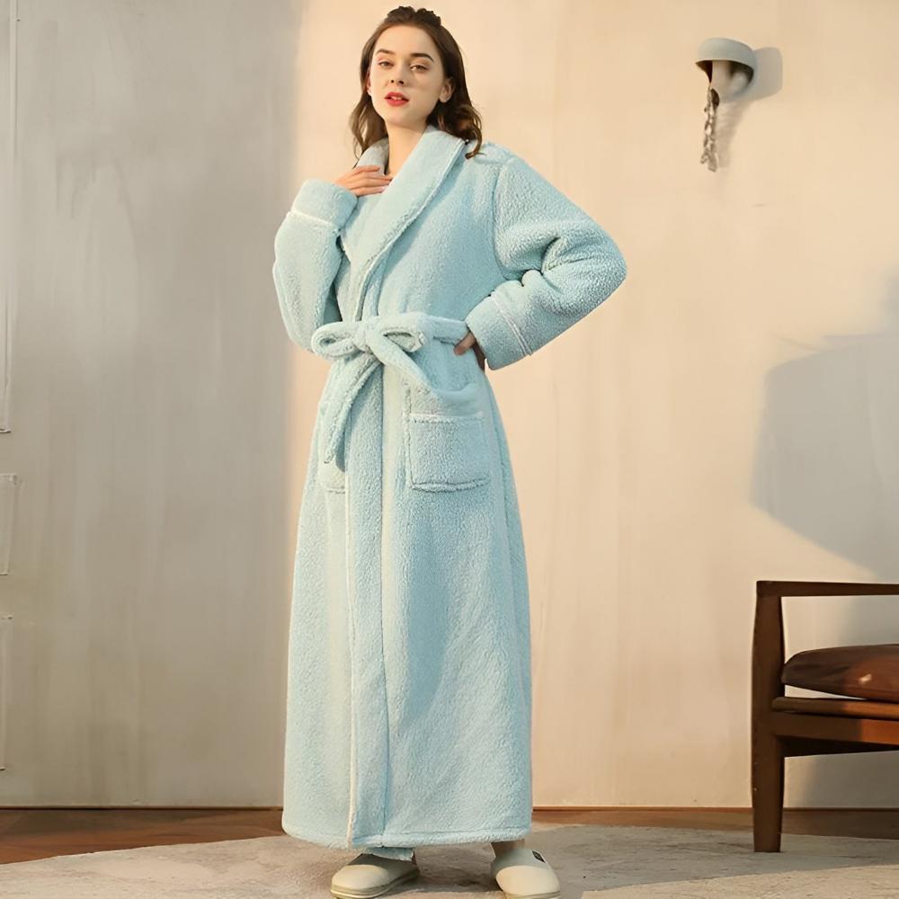 Elegante flanellen badjas