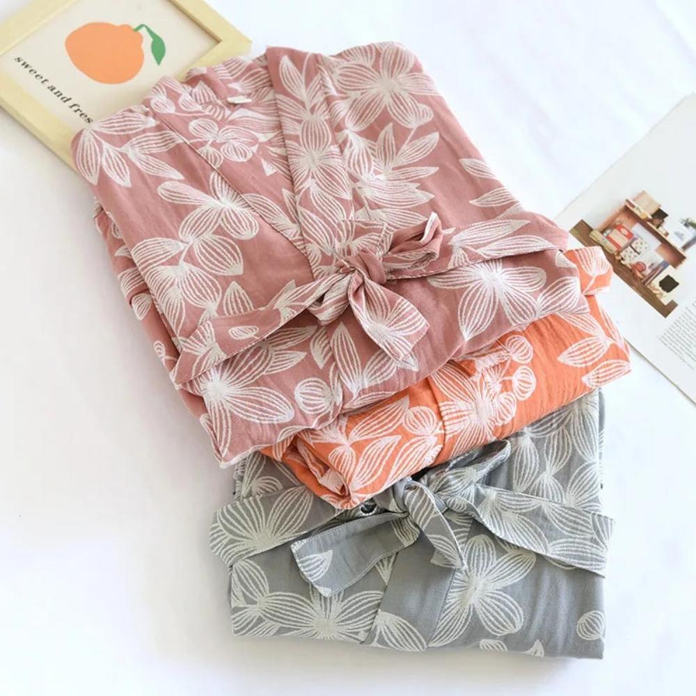 Zachte en Ademende Katoenen Kimono Badjas