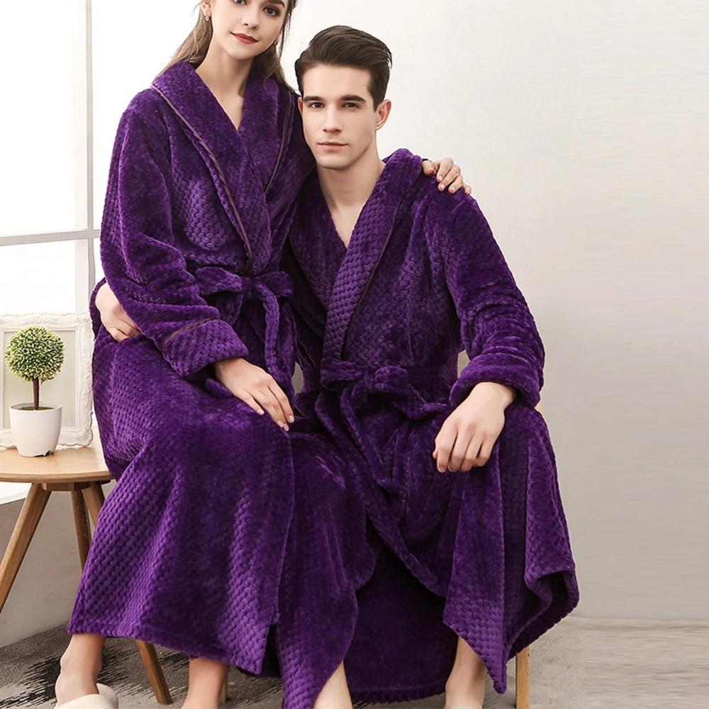 Elegante Fleece Badjas met Tailleband