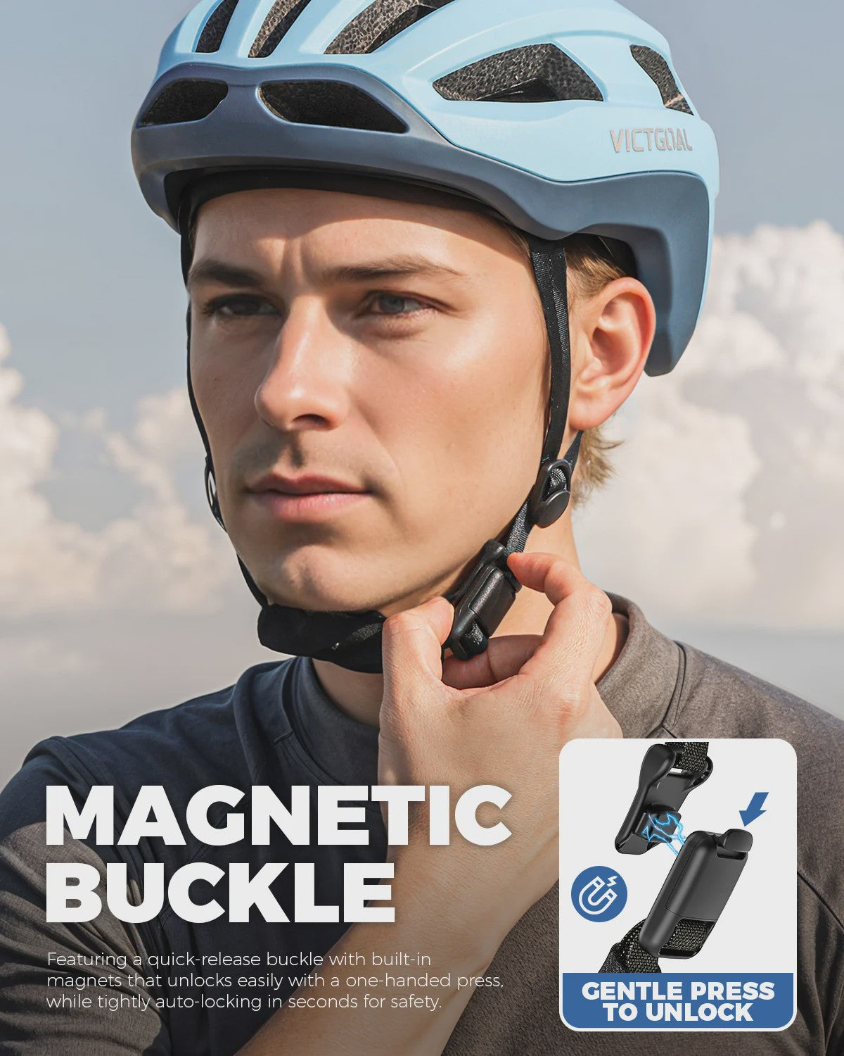 Lichtgewicht Fietshelm Met Magnetisch Achterlicht