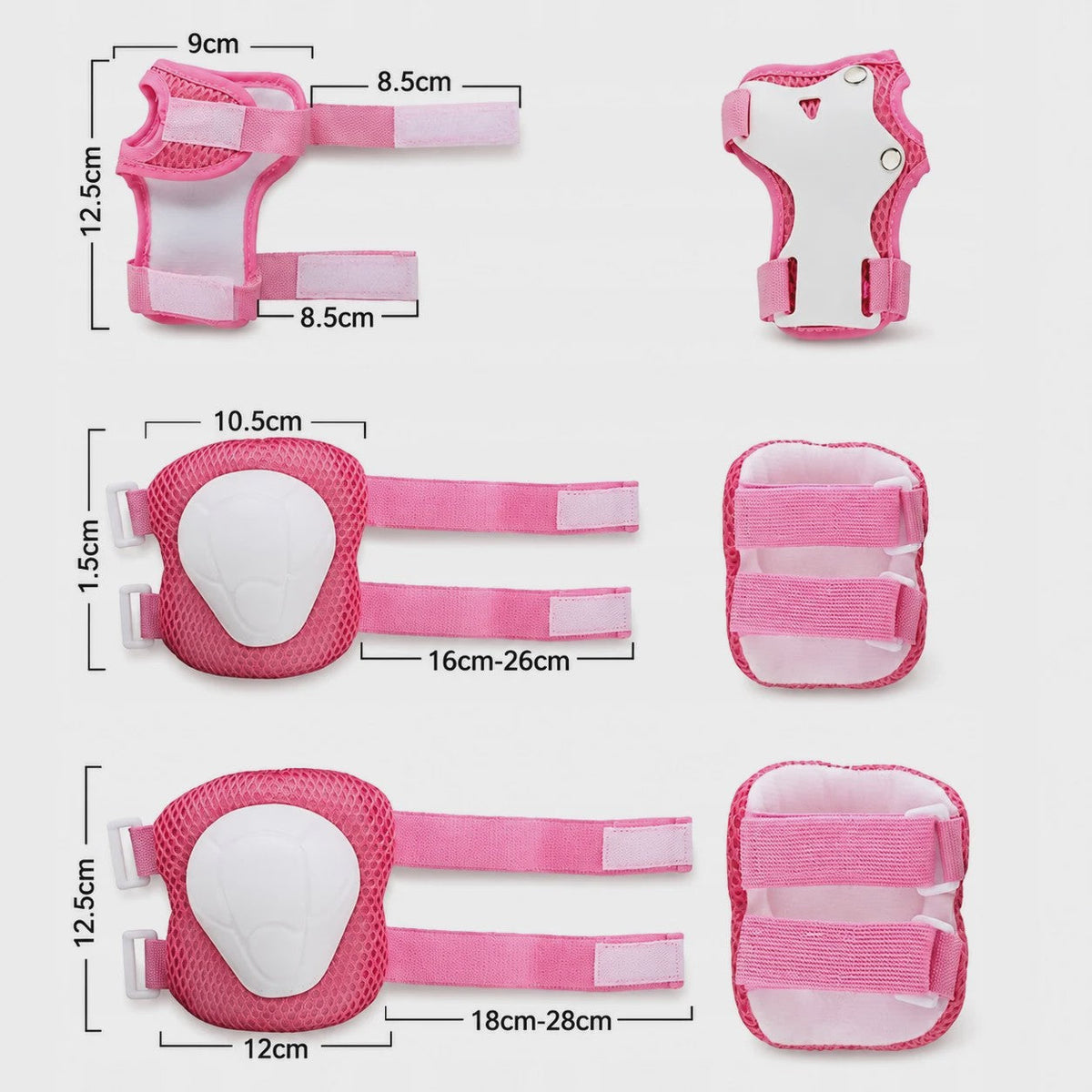 Kinder Helm en Beschermers Set Roze
