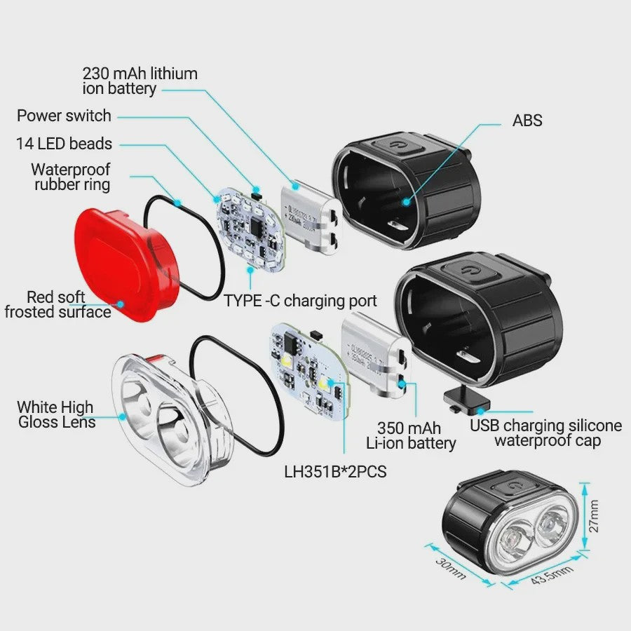 Oplaadbare Fietsverlichting Set met USB