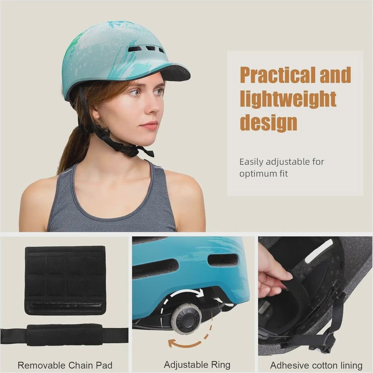 Baseball Cap Fietshelm Verstelbaar