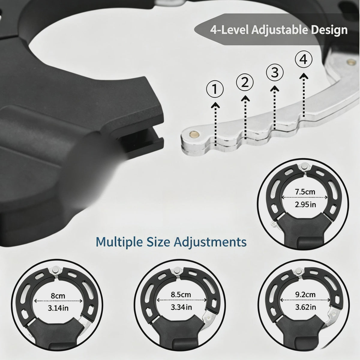 Verstelbaar Kettingslot Met Manchet Design
