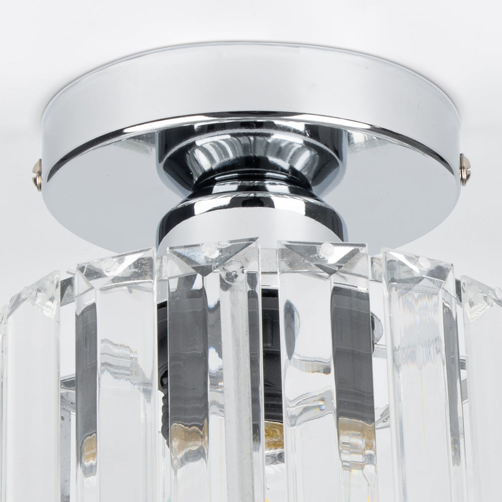 Kristallen Plafondlamp met Messing Accent