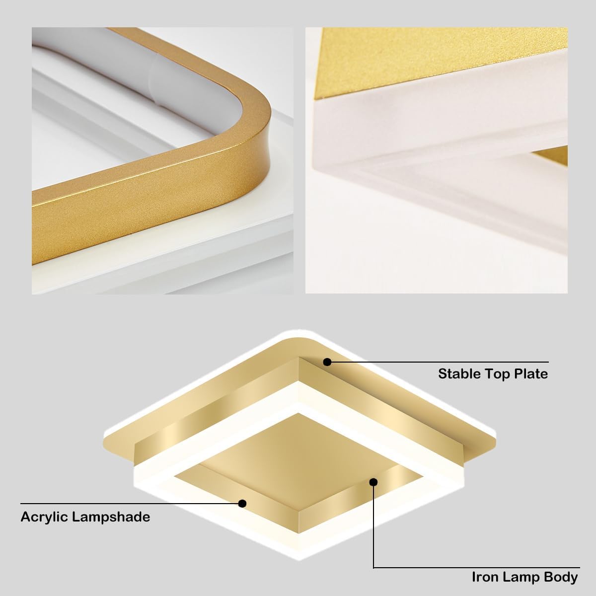 Vierkante LED Plafondlamp