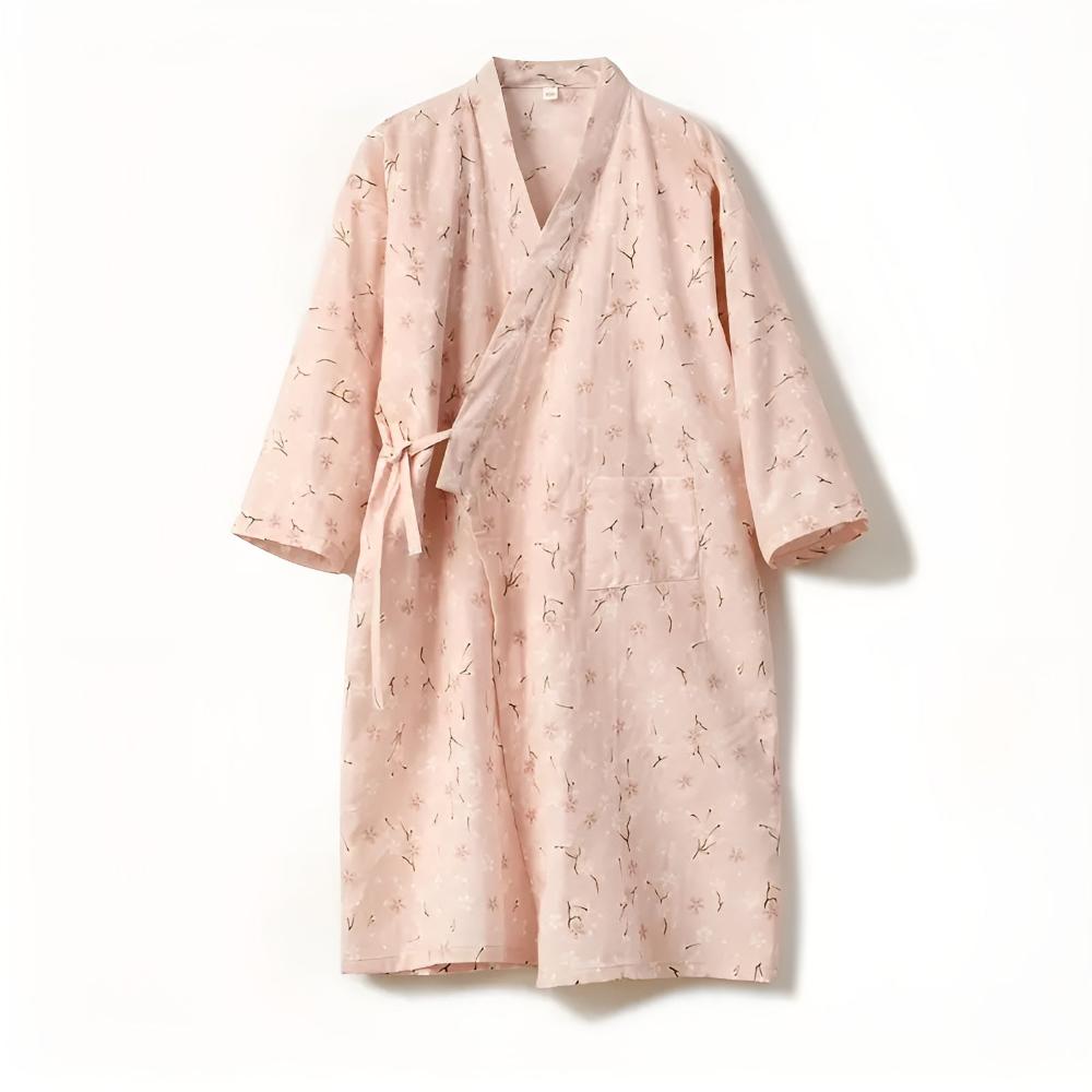 Katoenen badjas met Japanse stijl