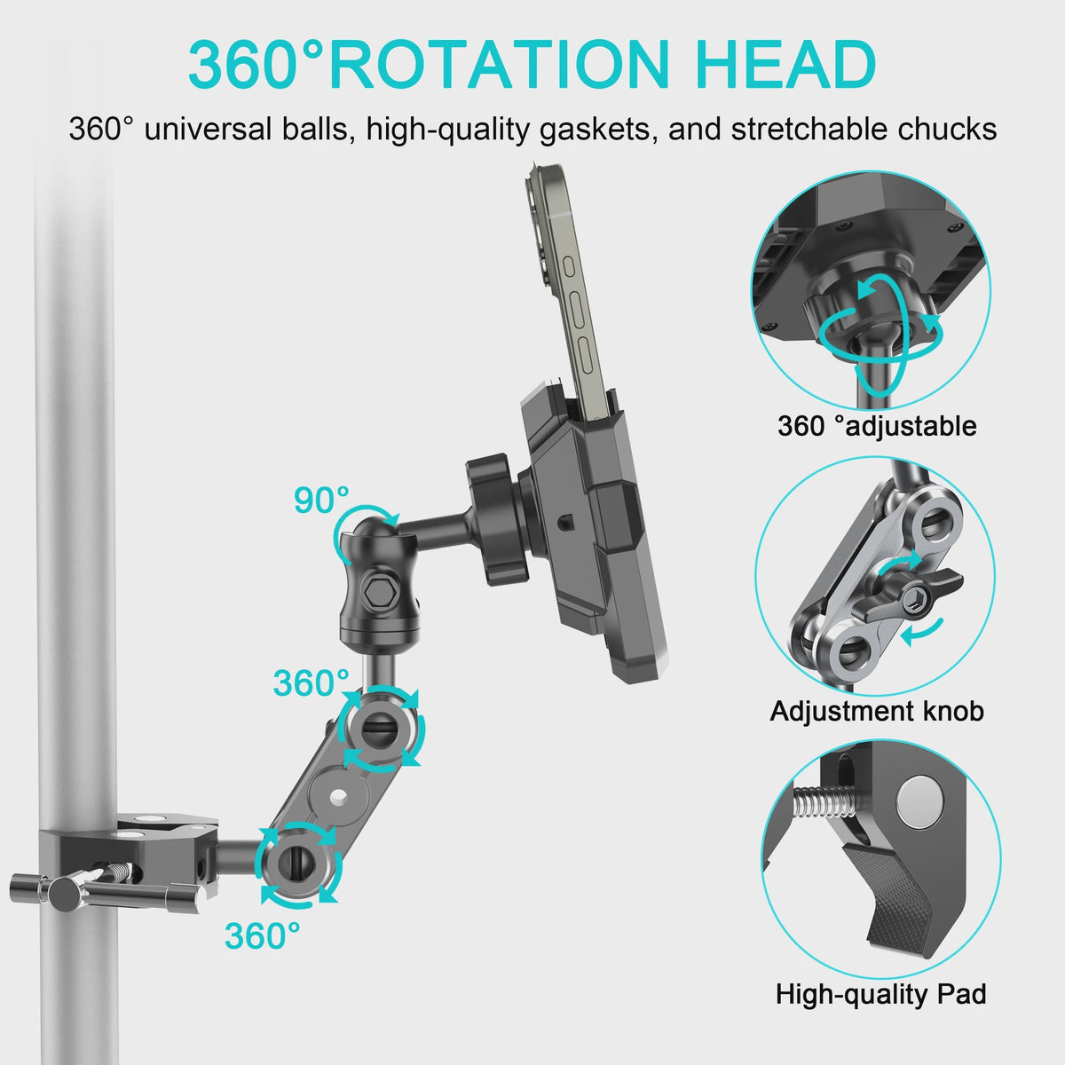 SuperClamp universele telefoonhouder