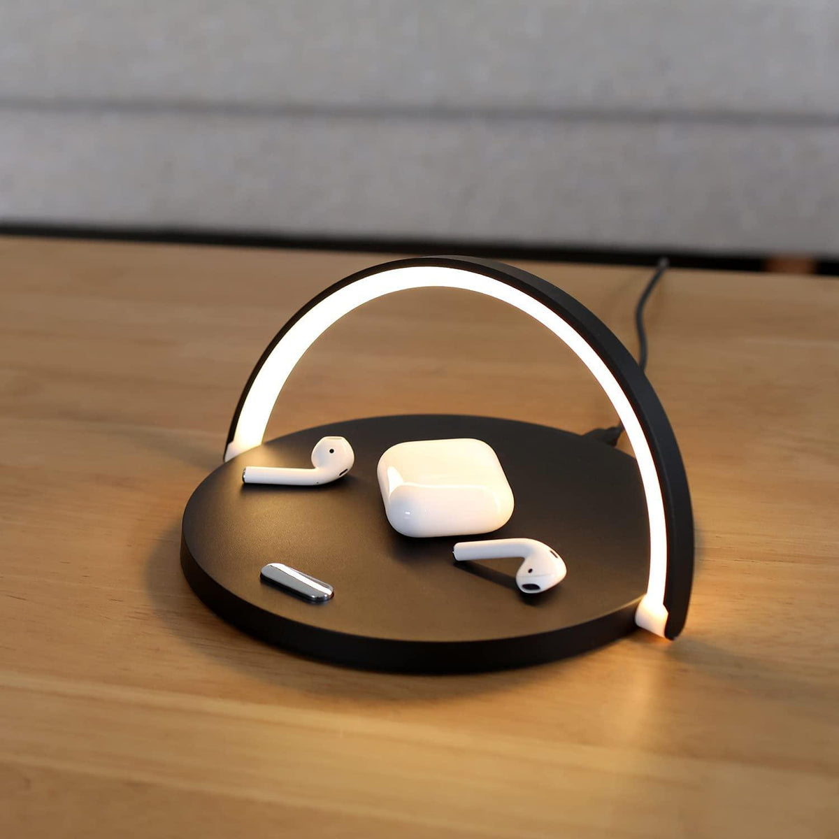 Powerlight 3-in-1 Dimbare Tafellamp met Draadloze Oplader