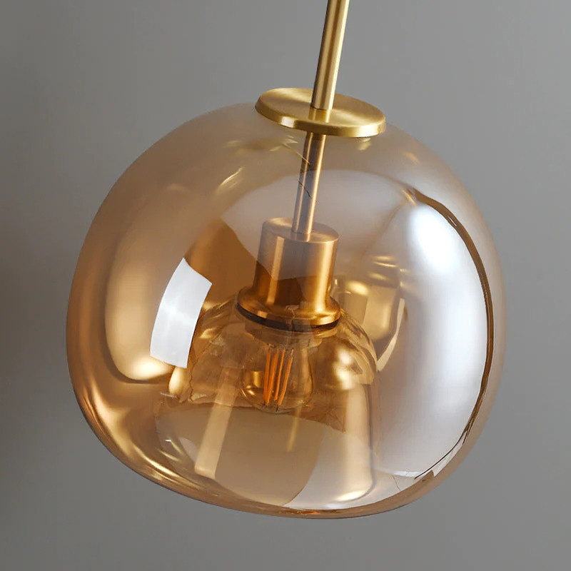 Glazen retro plafondlamp