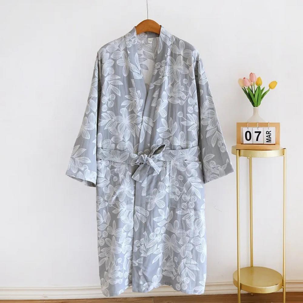 Zachte en Ademende Katoenen Kimono Badjas
