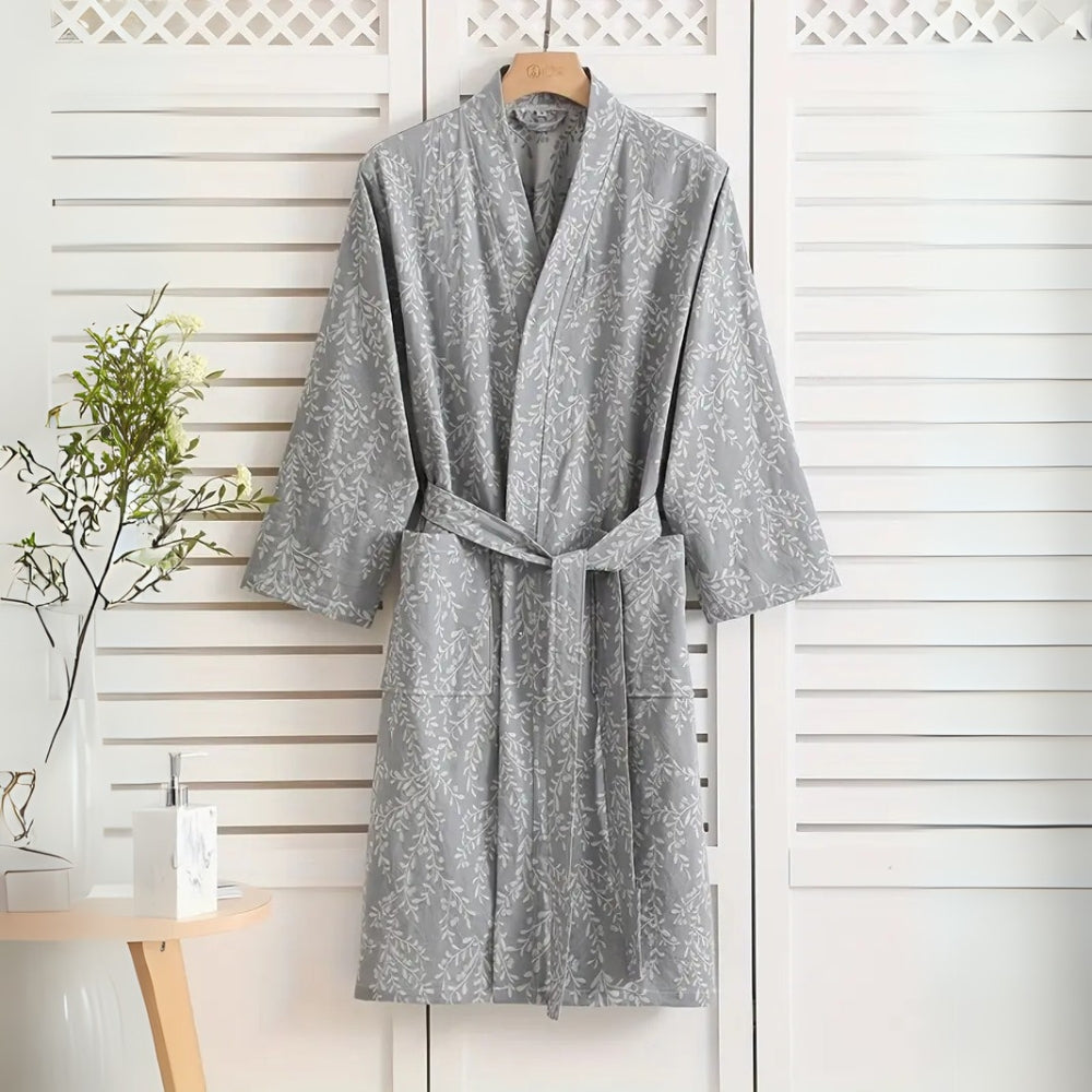 Katoenen Jacquard Badjas
