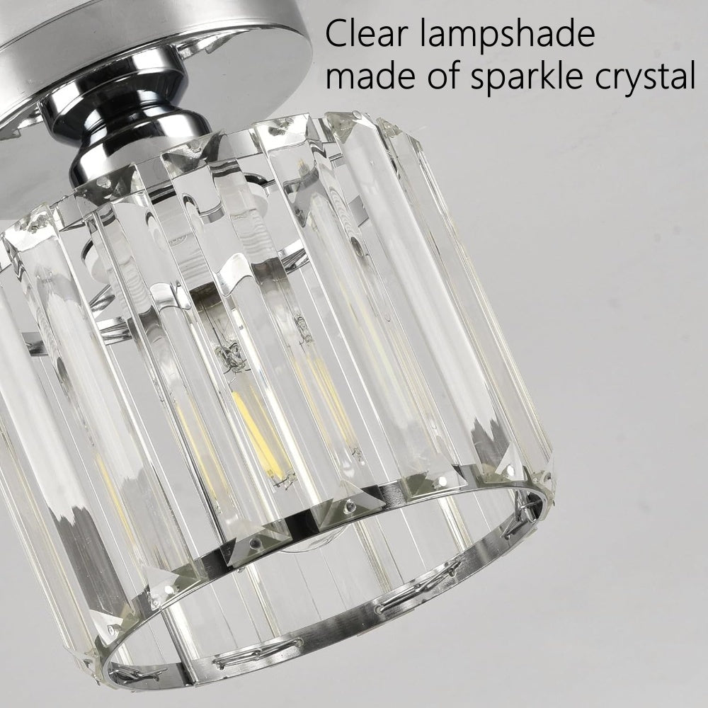 Kristallen Plafondlamp met Messing Accent