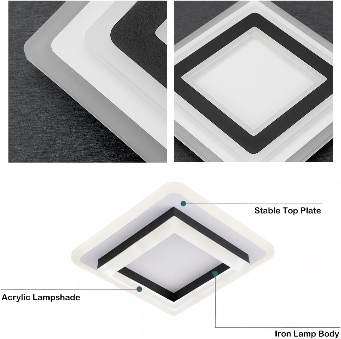 Vierkante LED Plafondlamp