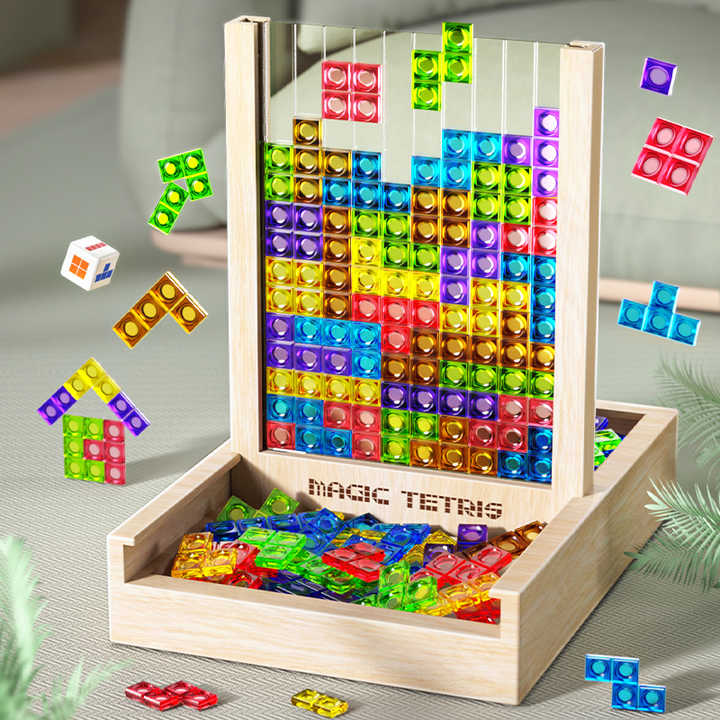 Tetris Puzzel houten educatief bordspel