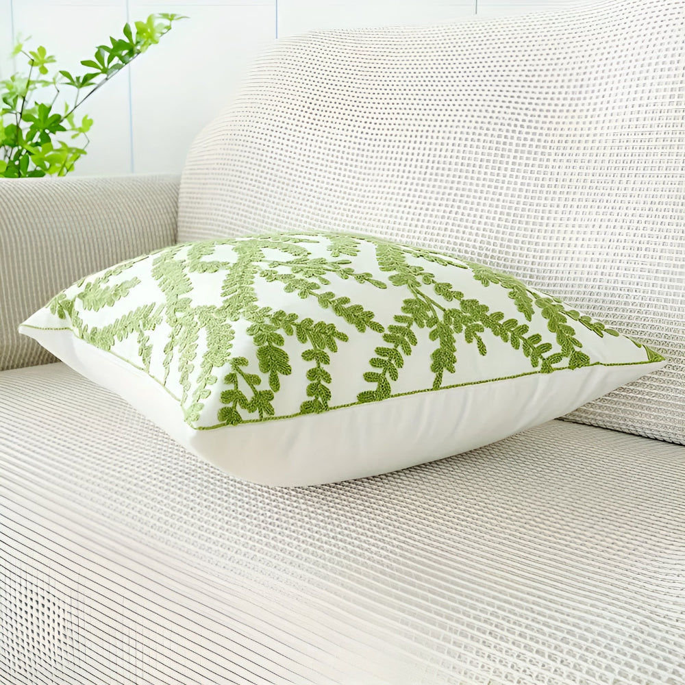 LeafLuxe Kussenhoes Met Bladerpatroon