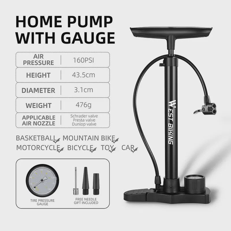 ProTrack 160PSI draagbare fietspomp