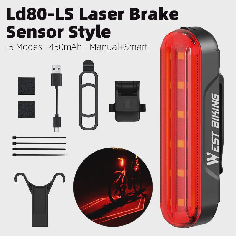 Slim achterlicht met laser en remsensor
