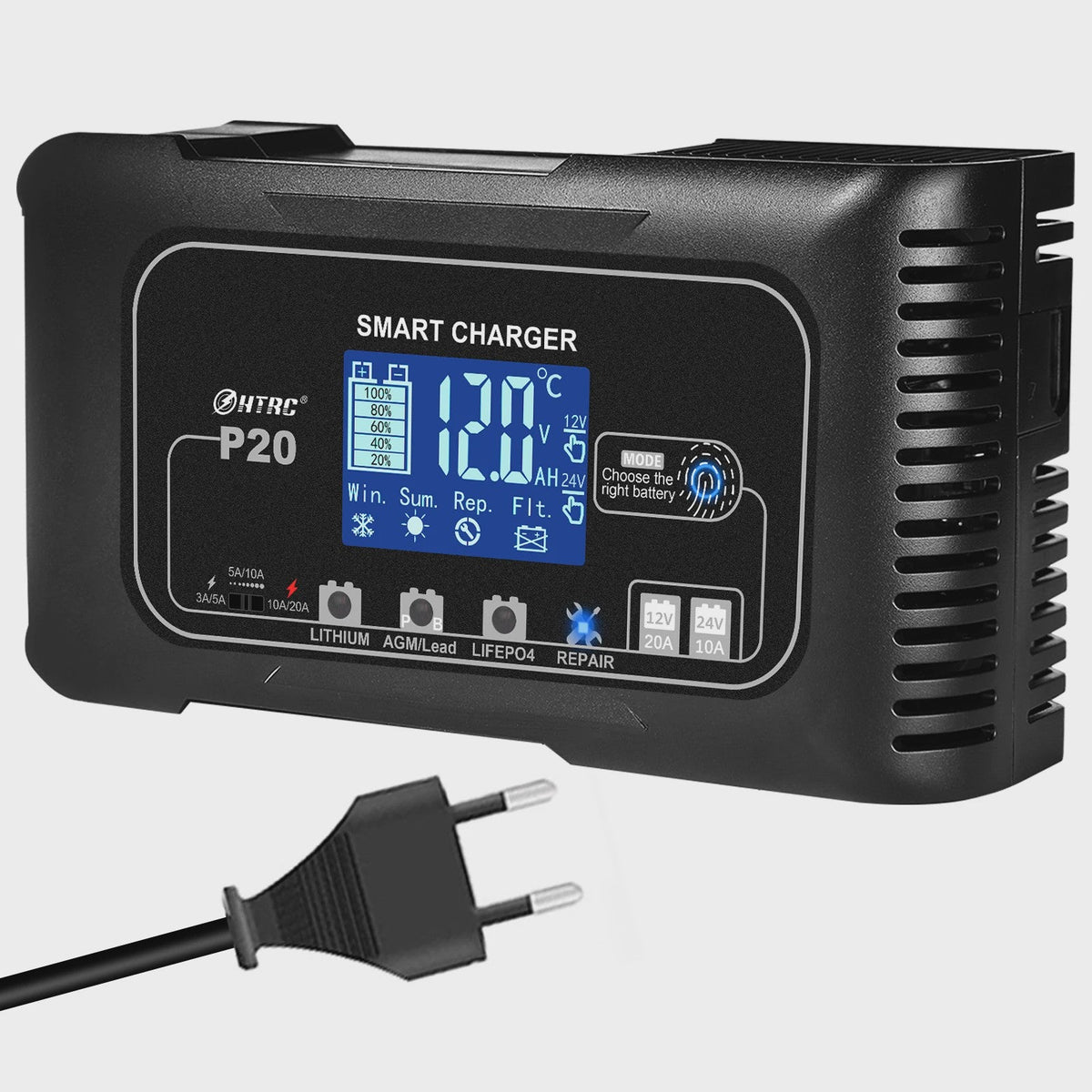 Slimme Automatische Acculader 12V/24V