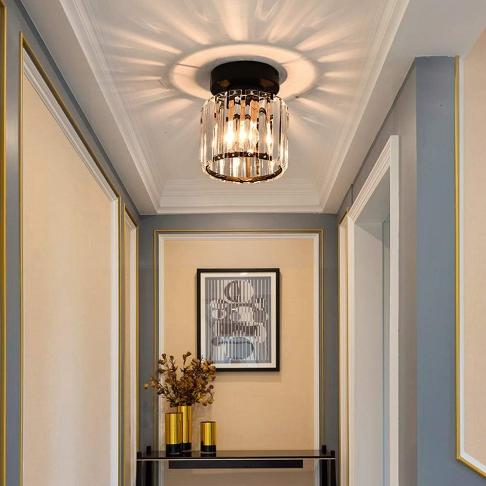 Kristallen Plafondlamp met Messing Accent