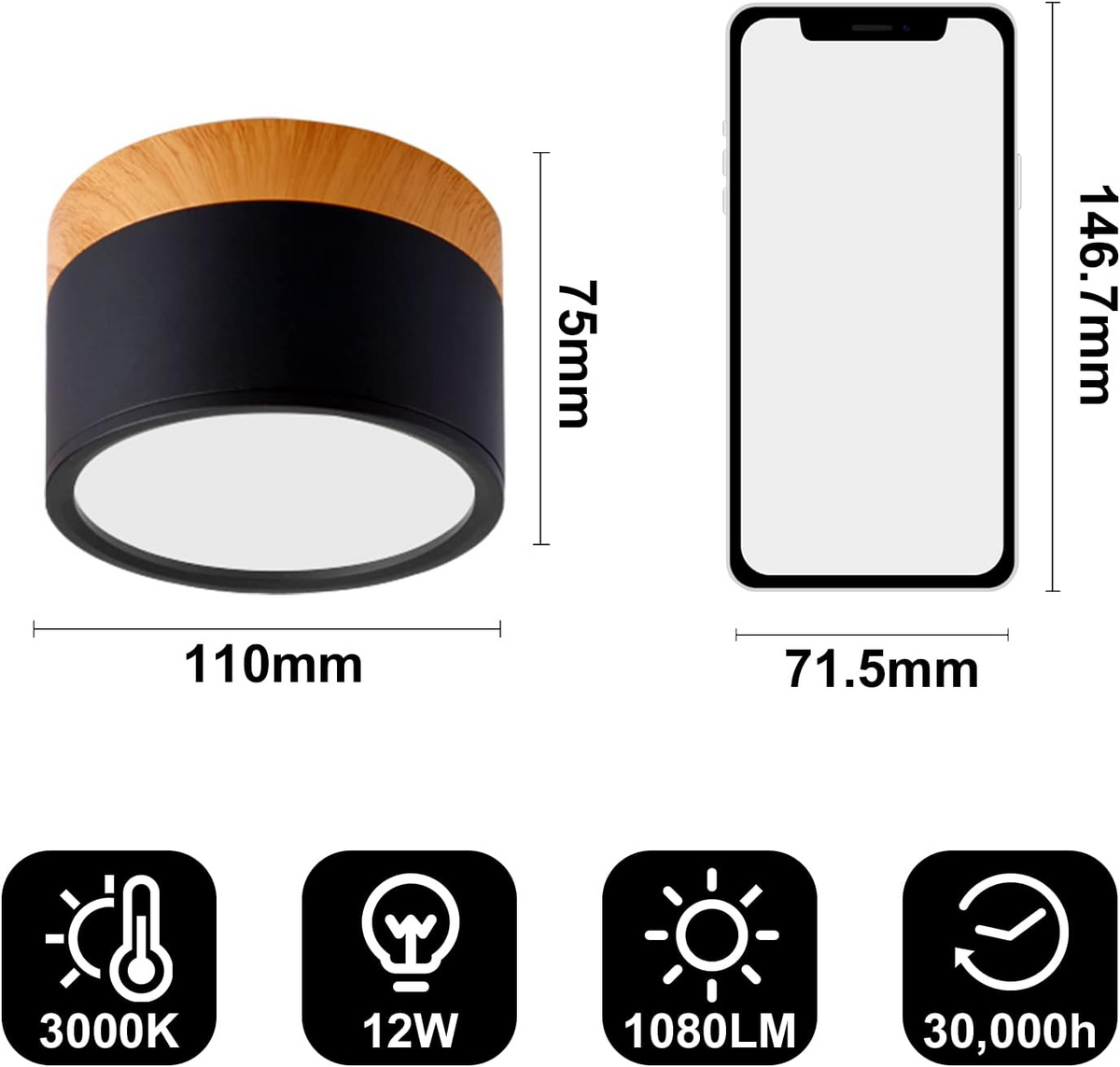 Cilindrische LED Plafondlamp