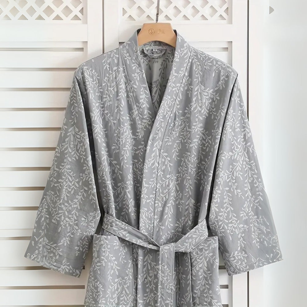 Katoenen Jacquard Badjas