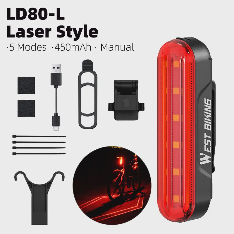 Slim achterlicht met laser en remsensor