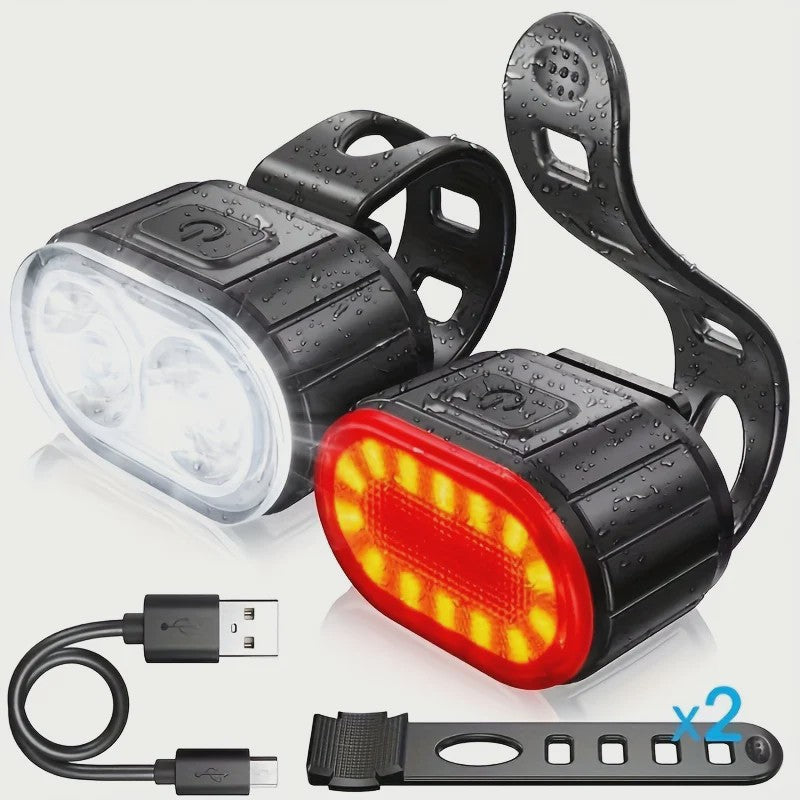 Oplaadbare Fietsverlichting Set met USB
