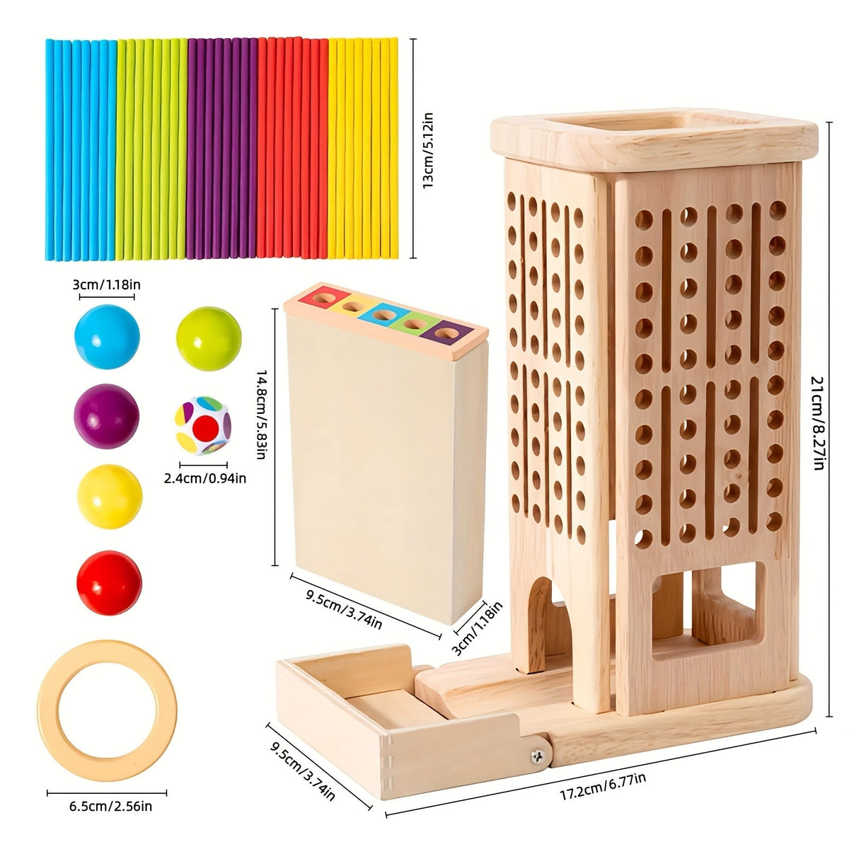 Montessori houten torenspel